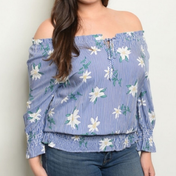 Women's Off the Shoulder Top - Picture 2 of 3